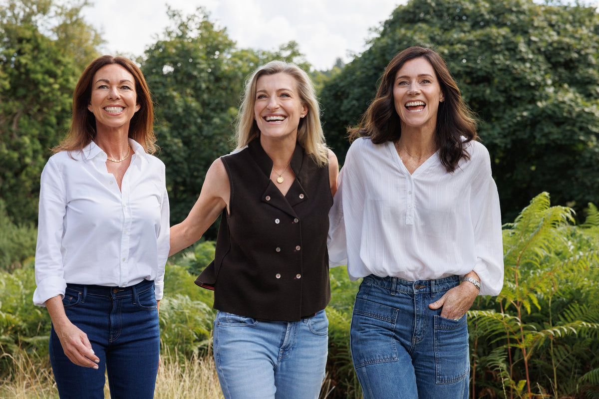 The three SISTERLY founders walking outdoors
