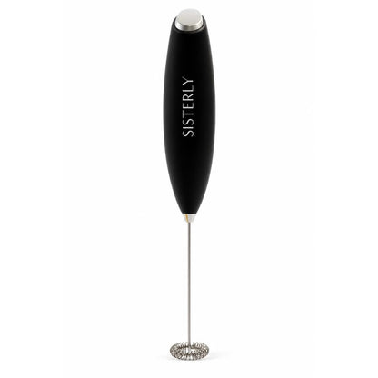 SISTERLY Whizzer electric milk frother in black